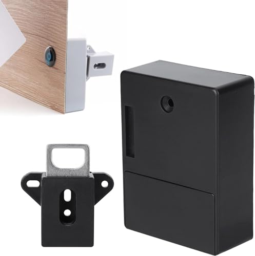 Image of Universal RFID Hidden Cabinet Lock, Home Office Smart Electronic Invisible Reader for Wooden Drawer Locker Cabinet Slidding Door Auto-rebounce Auto-Lock Durable Anticorrosion