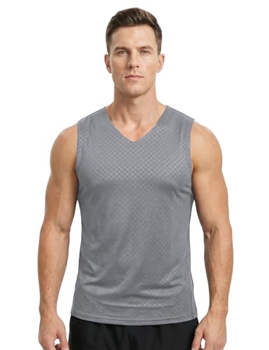 Image of Venzina Men's Cooling Sleeveless Shirt - Quick Dry Athletic Vestfor Cycling & Gym, Breathable Casual Tank Top with SeamlessFit | All-Day Comfort for Workout and Lounge