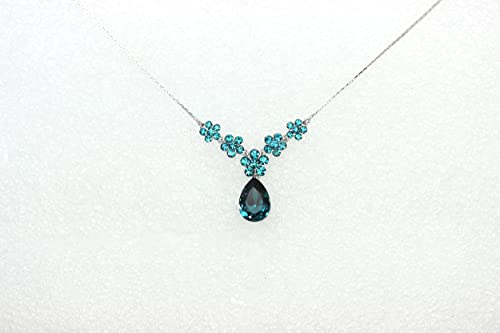 Image of Faship Gorgeous Rhinestone Crystal Floral Necklace Earrings Set