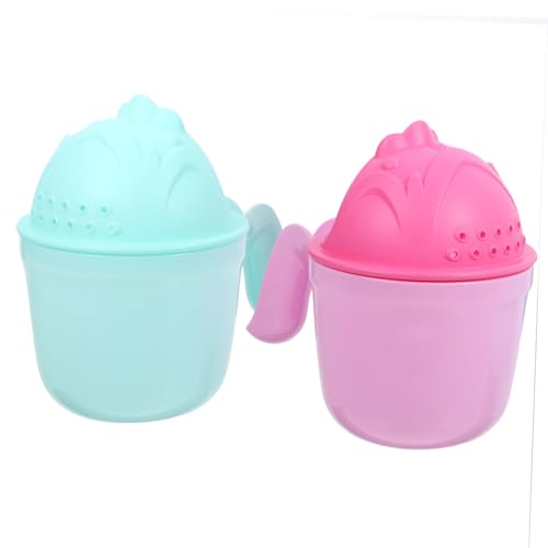 Beatifufu Bathing Flusher for Hair Washing Cup Handle Design Shampoo Cup for Newborns
