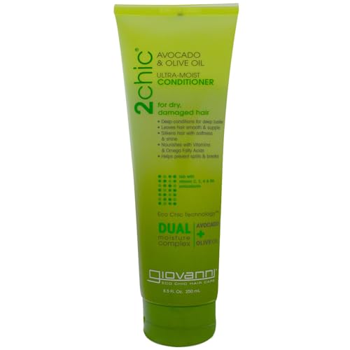 Pack of 3 x Giovanni Hair Care Products Conditioner - 2Chic Avocado and Olive Oil - 8.5 oz
