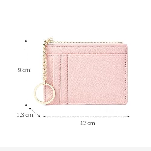 Women's Wallet Zipper PU Leather Coin Purse Small Wallet (Gray) - Compact Travel Wallet with Multiple Compartments for Cards, Coins, and Cash(Red)2