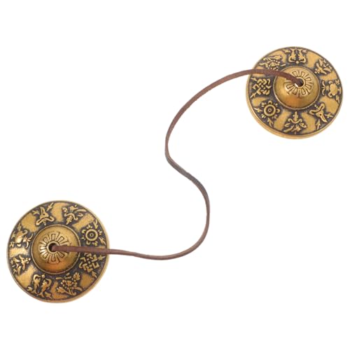 ULDIGI Nepalese Meditation Handmade Bell Vintage Brass Bell Set for Buddhist Decor Chime Percussi