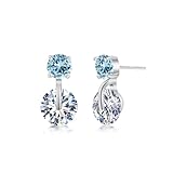 PHNIBIRD ブルートパーズ ピアス レディース 人气 11月誕生石 金属アレルギー対応 シルバー925 セカンドピアス つけっぱなし シンプル ジルコニア かわいい カジュアル デート 普段使い