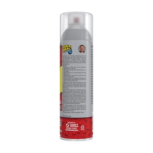 Image of Flex Seal, 14 oz, Clear, Stop Leaks Instantly, Transparent Waterproof Rubber Spray On Sealant Coating, Perfect for Gutters, Wood, RV, Campers, Roof Repair, Skylights, Windows, and More