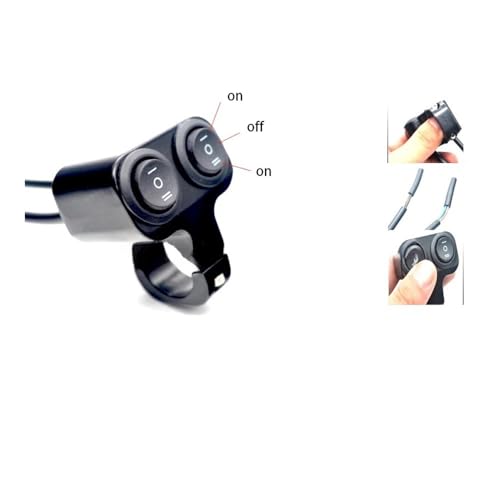 Interrupteur guidon moto commande phare marche arrêt 3 vitesses - 5