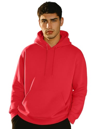 Image of Veirdo 280 GSM Cotton Fleece | Hooded Neck Full Sleeve | Regular Fit Sweatshirt | Solid Hoodie for Men | Sizes: S to 3XL