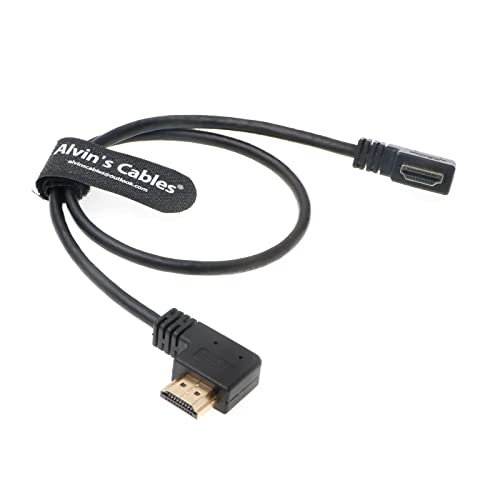 Alvin's Cables 8K Cable HDMI 2.1 Haut Débit pour Atomos Ninja V Moniteur Gauche à Droite Angle Cable Hdmi Coudé pour Z CAM E2, pour Sony FS5 | FS7| A7S3...