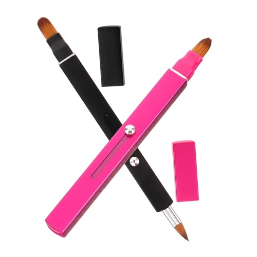 Healeved Dual-ended Lip Brush Retractable Design Lipstick and Lip Gloss Applicator Soft Tips for Professional and Beginner Makeup
