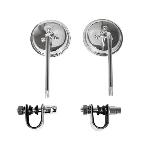 Espejos retrovisores redondos de 7/8 pulgadas para manillar de moto y cafe racer