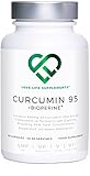 LLS Curcumin 95 + Bioperine® | Estratto di curcuma di altissima qualità contenente SOLO CURCUMINA (il componente attivo della curcuma) e Bioperine® (estratto di pepe nero) | 500mg x 60 Capsule Veg | Prodotto nel Regno Unito con licenza GMP