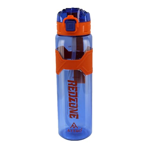 ATTRO Plastic Squad Sports 1000Ml Water Bottle with Flip Top Lid, Hand Strap & Straw Bpa Free Leak Proof Ideal for Gym Workout, Outdoor, School & Office - Dark Blue (B0CX9CFCY3) Amazon Price History, Amazon Price Tracker