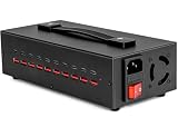 Portable USB~C Charger Block, 200W(20A) 20 Port (10 A & 10 C Port) Home Fast Charging Station for Multiple Devices, Desktop USB Wall Charger Compatible with iPhone, iPad, Kindle, Tablets, Watch