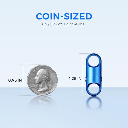 Image of FEGVE Strong Magnet Quick Release Keychain Connector | Anti-fall,Double-Pin Lock Mechanism,360 rotatable,One-handed operation