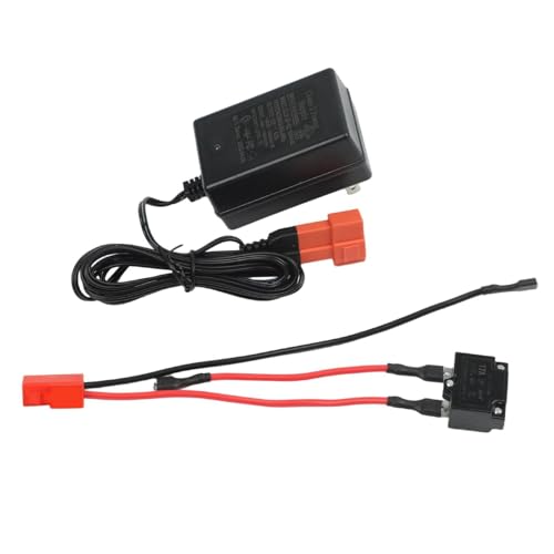 URPIZY Chargeur de batterie 6 V/12 V pour véhicules pour enfants avec prise à 2 broches, pour X6, Trax et GMC, entrée 100-240 V, affichage LED, protection...