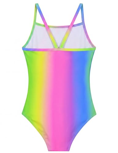 Image of Girls Swimsuits One-Piece Bathing Suits Multicolor Kids Sport Summer Beach Swimwear for 2-10 Years Old