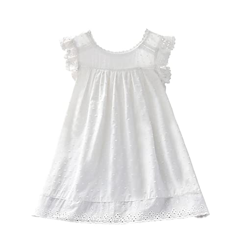Girls Cotton Summer Dress Casual Tutu Cute Princess Dancing Flower Dress 1-9T