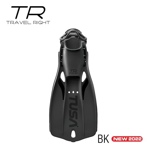 TUSA SF-0110 Travel Right Scuba Diving Fins, Medium, Black - Thumbnail 2