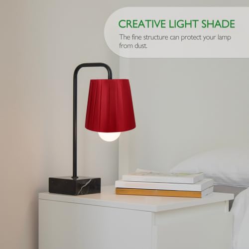 Luxshiny Clip-on Cloth Lampshade Bulb Cover 5.51X3.94X4.72 Inch Lightweight Decorative Lamp Shade for Bedroom Table Wall Floor Lamps - Image 4