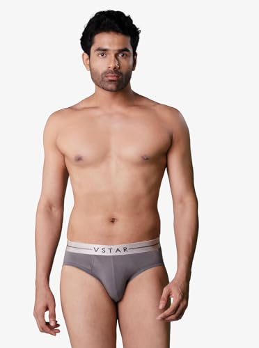 Image of VSTAR SG 04 Men's Cotton Elastane Brief with Metallic Waistband