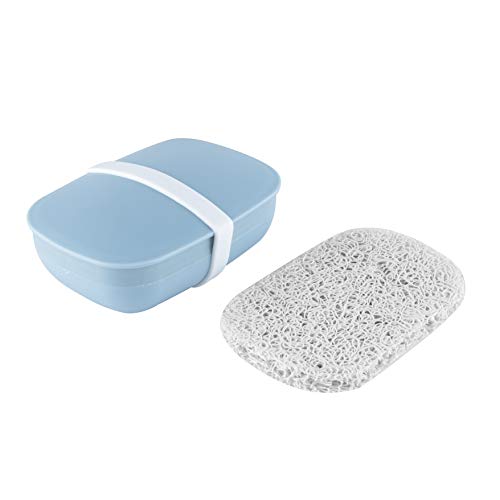 Snowkingdom Travel Soap Holder Box Container with Strong Sealing & Silicone Band