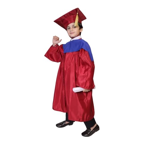 Image of Kaku Fancy Dresses Graduation Gown With Hat & Stole /Scarf | Degree Costume For Convocation Dress For Boys & Girls