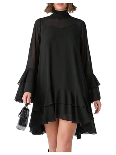 WDIRARA Women's Layered Ruffle 2 Piece Outfits Long...