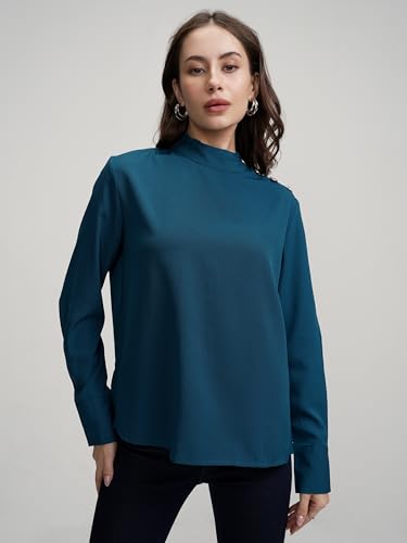 Image of Tokyo Talkies Women's Cuffed Sleeves Regular Top | Full Sleeves | Casual & Stylish | Perfect for Everyday Wear | Tops for Woman | Women Tops | Stylish Top