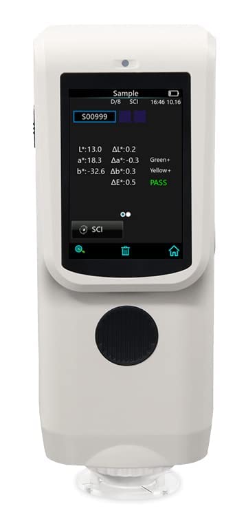 Touch Screen Spectrophotometer Φ8mm SCI Spectrocolorimeter Spectral Colorimeter Color Difference Measurement Equipment with Wavelength Range 400 to 700nm Displayed Accuracy 0.01
