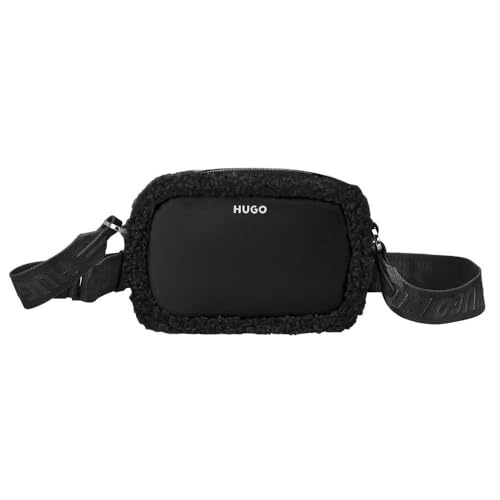 HUGO Women's Bel SM Crossb-ffur Crossbody, Black 1