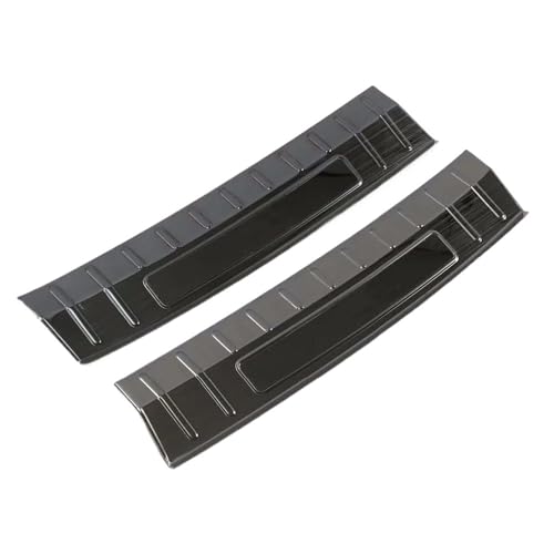 車のトランクトリムドア敷居プロテクタースタイリングスカッフプレートリアバンパー足ステッカー に適合する Vw に適合する T-ROC 2018 2019 2020 2021 CVMYHLUKL(小さな店)(Black Black)