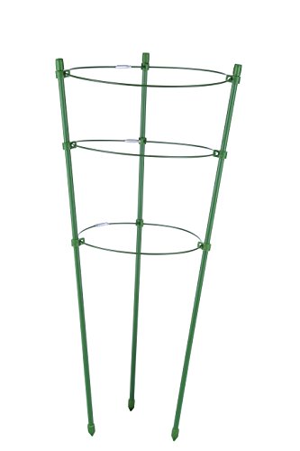 I-MART Plant Support Cage, Stakes, Trellis, Gardening Climbing Growing Cages with Adjustable Rings (17.7 inches H, 3 Rings)