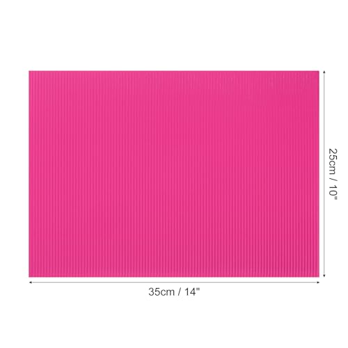 Image of uxcell 10pcs Corrugated Cardboard Paper Sheets,Rose Red,14 inch x 10inch,for Craft and DIY Projects