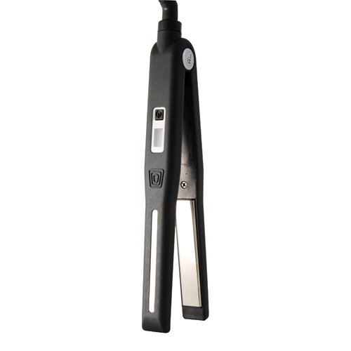 H-One Ceramic 0.75 Inch Flat Iron Mini Hair Straightener for Short Hair and Travel Use, Temperature Control Switch, Auto Shut-off, Black