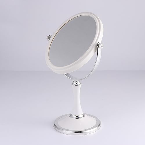 Espejo de Maquillaje Portátil Doble Cara Baluue Blanco miniatura 2