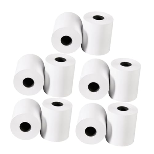 Papier thermique pour impression de reçus SHINEOFI lot de 10 rouleaux caisse et vente détail