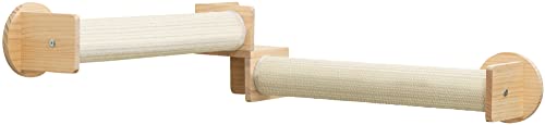 Trixie Cat Wall Furniture Set 5 - Cat Wall Corner Scratcher, Climbing Shelves - 2 Sisal Rope Scratching Posts - Elevated Shelf - Natural/White by TRIXIE - Used condition - US$38.38