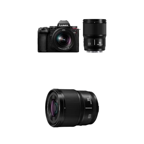 Image of Panasonic LUMIX S5II Mirrorless Camera (DC-S5M2WK) with LUMIX S Series 35mm F1.8 Lens (S-S35)