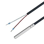 iOVEO 035HP01201 - PT100 - Temperature probe with PVC line up to 105°C, temperature sensor, memory sensor, 1 meter