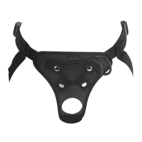 Image of Harness & Strap-On Set, Wearable Sex Strap-on with 7.87 Inches Jelly Dildo, Adult Sex Toys for Female Masturbation and Lesbian Black