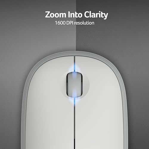 Image of Acer Bubble Wireless Mouse AMR100 | 2.4GHz Silent Click | 1600 DPI | Ergonomic | AA Battery | Win8 /10 /11 | Compact Lightweight Design | Color: White /Grey