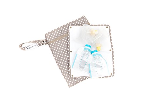 Sarah Wells Pumparoo Wet/Dry Bag for Breast Pump Parts (Greige)