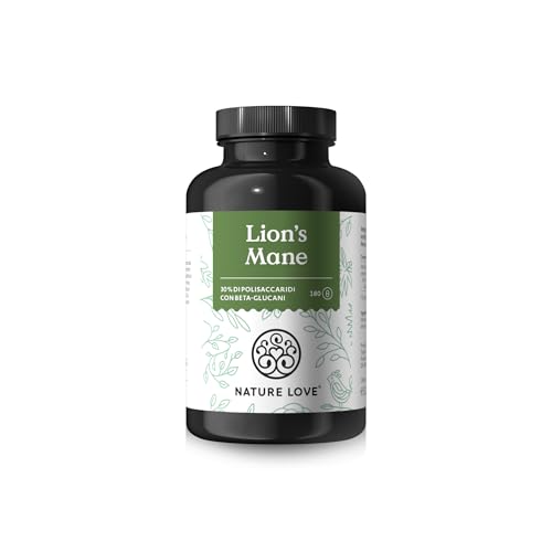 NATURE LOVE Lions Mane Hericium Erinaceus 180 capsule