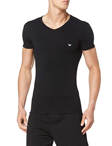 Emporio Armani Underwear V Neck T-Shirt Big Eagle Haut De Pyjama, Noir (Nero 00020), S Homme