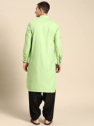 Image of Rajubhai Hargovindas Men's Festive Cotton Pathani Kurta