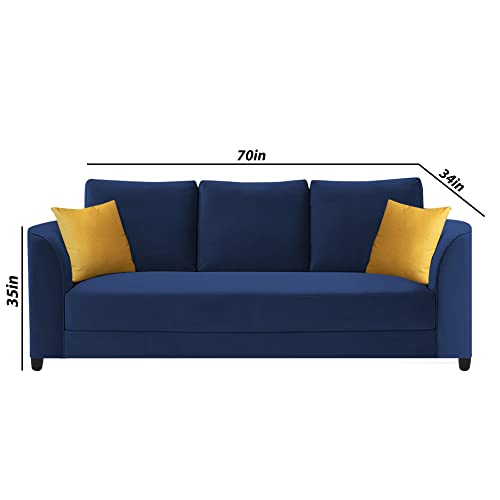 Image of Francis 3 Seater Sofa Set for Living Room (Blue Fabric)