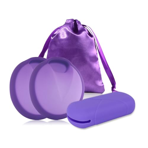 OUDQFCJ Disco reutilizable, 2 unidades, copa menstrual de silicona 100% médica, sostenible y libre de BPA, compatible con esterilizador y aplicador, para todas las corrientes (talla M+L)