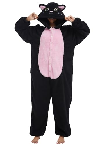 Xinlong Pijama Onesie Cosplay animal oversized fato de panda com capuz botões roupa de dormir inverno homem mulher adulto para festa carnaval Halloween Natal, Estilo 14, S