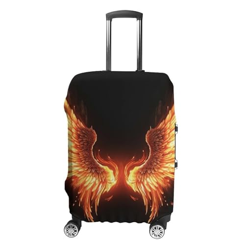Luggage Cover Elastic Suitcase Cover Protector Washable Travel Baggage Covers Fire Angle Wings Luggage Covers Carry On Luggage Protector Anti-scratch 19-32 Inch XL