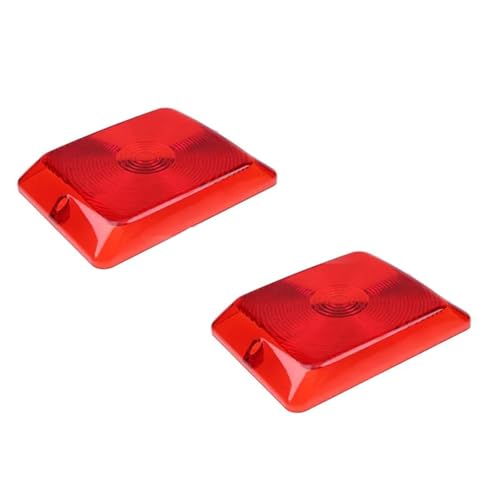 YIHETOP 2X Red Tail Light Lens 34-84-010 3484010 Compatible For Bargman 84 85 86 Series Replacement